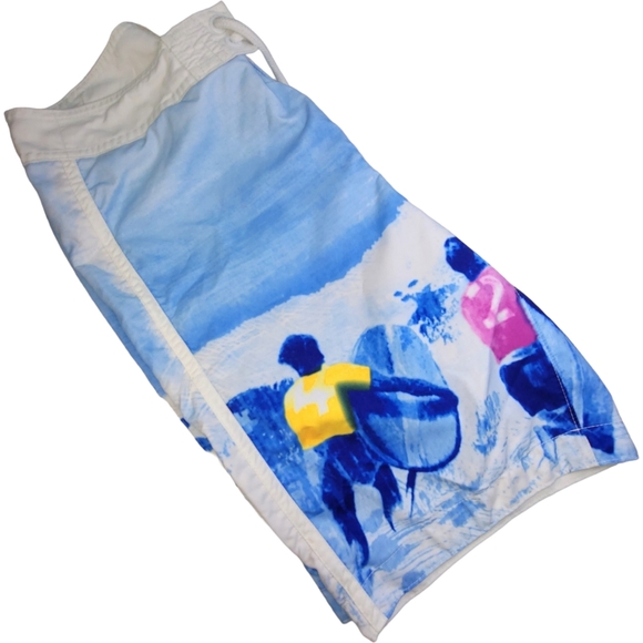 Hollister Mens xl Board Shorts Swim Trunks Surfboard Surfing Swimming Blue - Picture 3 of 7